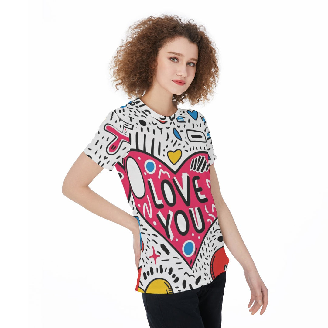 All-Over Print Round Neck T-Shirt