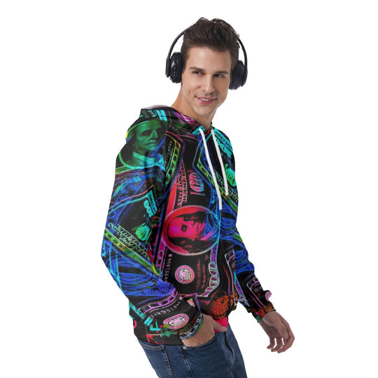 All-Over Print Men's Raglan Pullover Hoodie