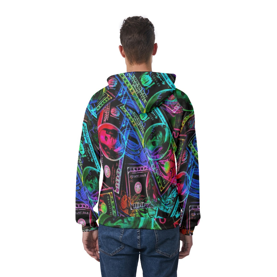 All-Over Print Men's Raglan Pullover Hoodie