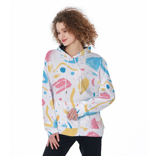 Women's Line Graffiti Print Hoodie