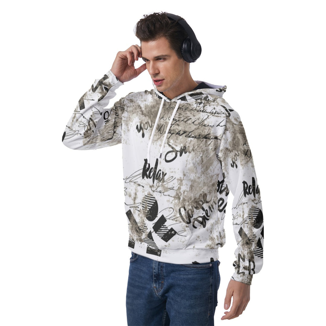 Graffiti Print Men's Pullover Hoodie