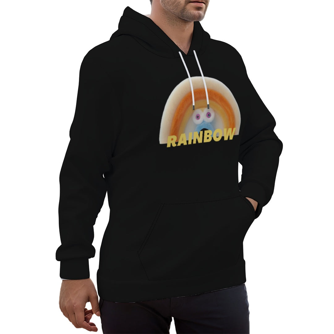 Eco-friendly Rainbow Print Unisex Pullover Hoodie