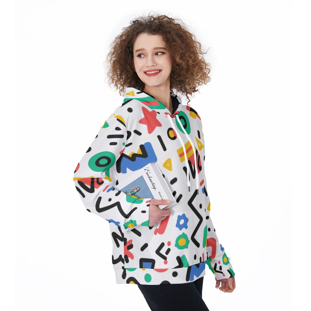 Women's Alphabet Graffiti Print Hoodie