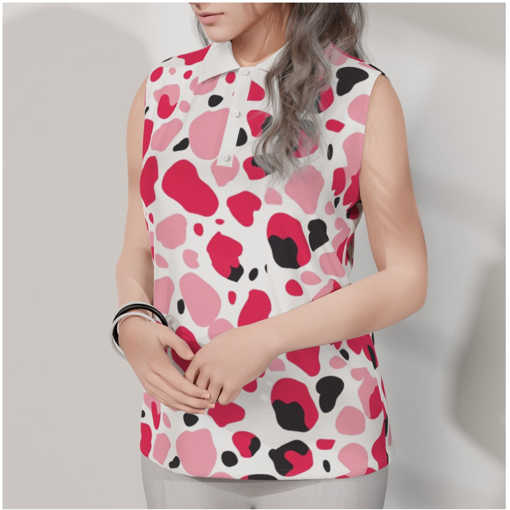 All-Over Print Women's Sleeveless POLO Shirt