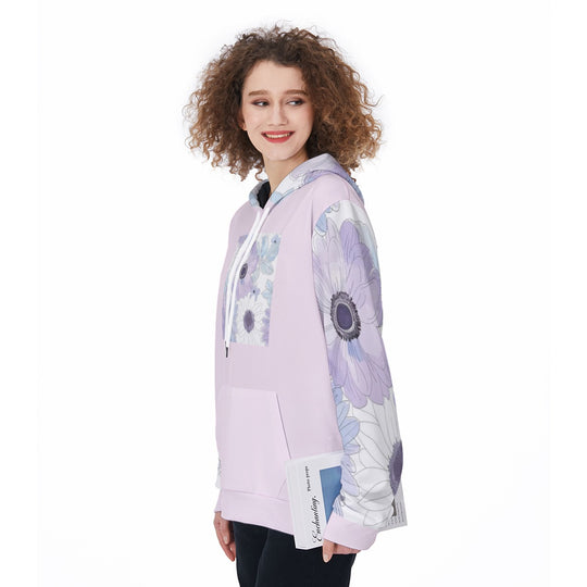 Women's Purple Floral Hoodie