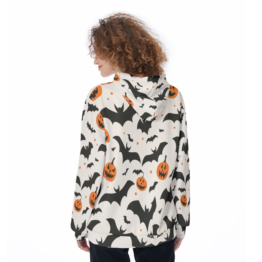 Bat Pumpkin Print Women's Hoodie