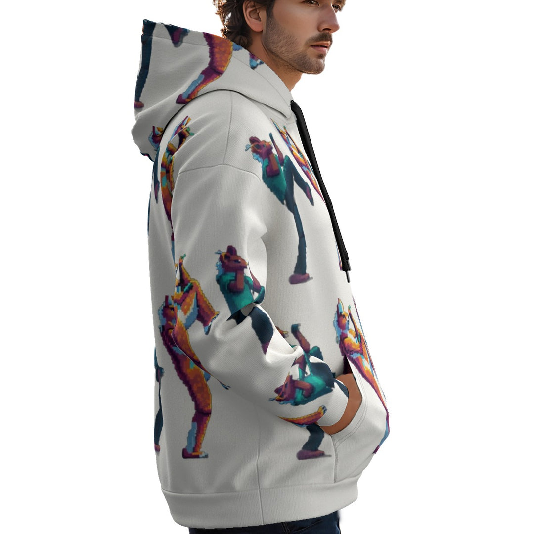 Kangaroo Dance All-Over Print Unisex Plus Fleece Pullover Hoodie