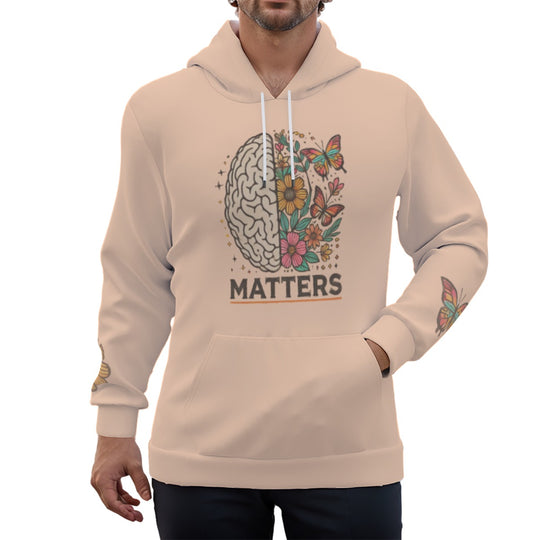 ‘Mentality’ Eco-friendly All-Over Print Unisex Pullover Hoodie