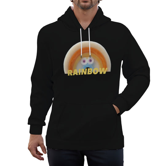 Eco-friendly Rainbow Print Unisex Pullover Hoodie