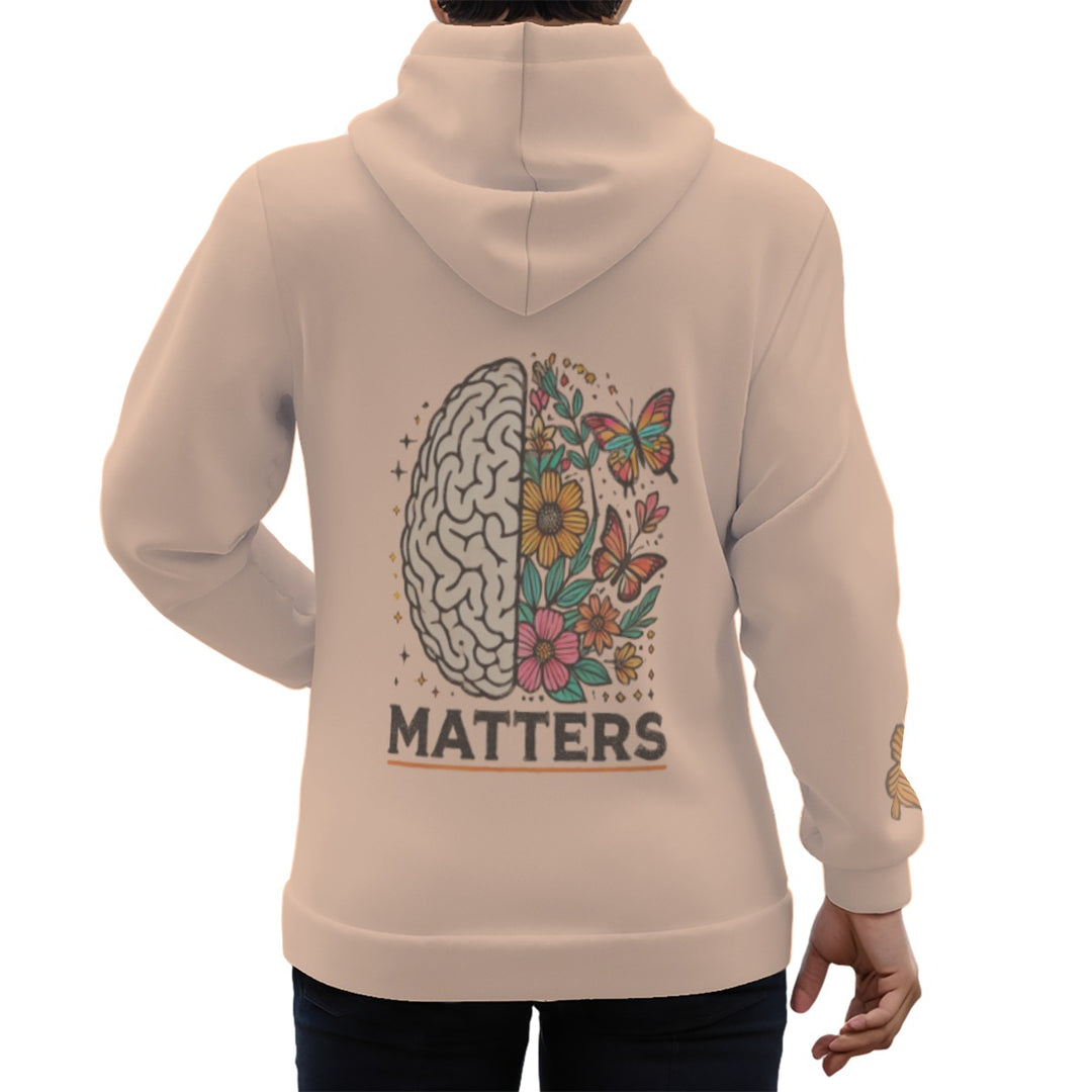 ‘Mentality’ Eco-friendly All-Over Print Unisex Pullover Hoodie