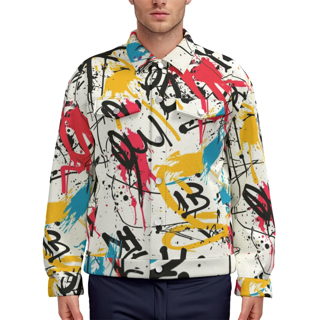 All-Over Print Unisex Lapel Jacket | 245GSM Cotton