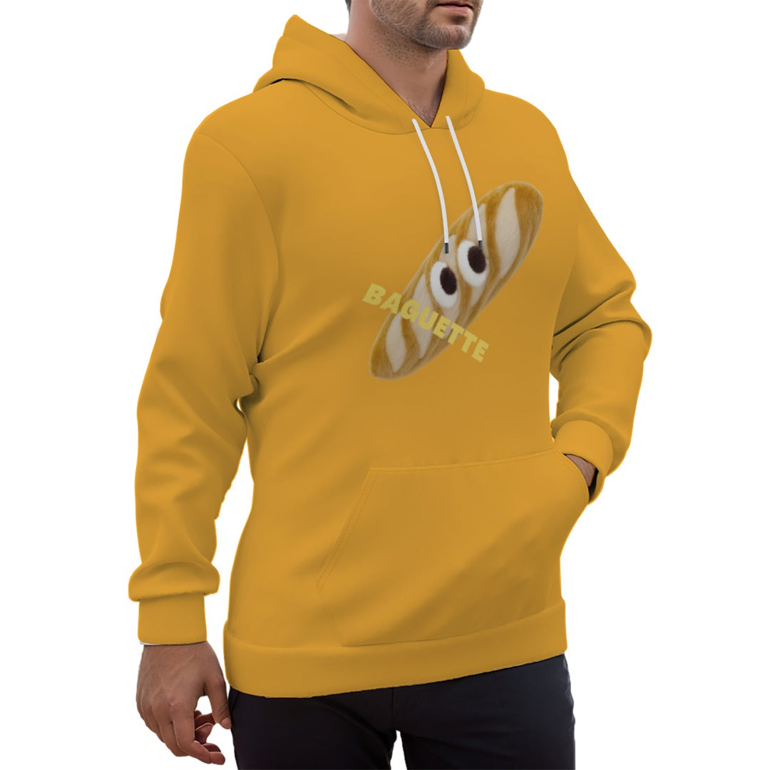 Eco-friendly Baguette Print Unisex Pullover Hoodie