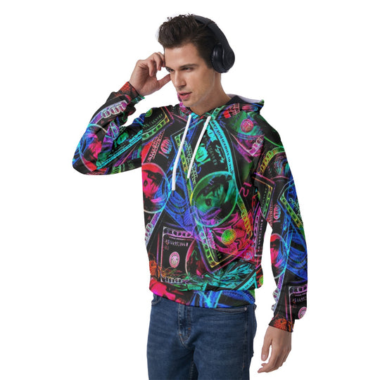 All-Over Print Men's Raglan Pullover Hoodie