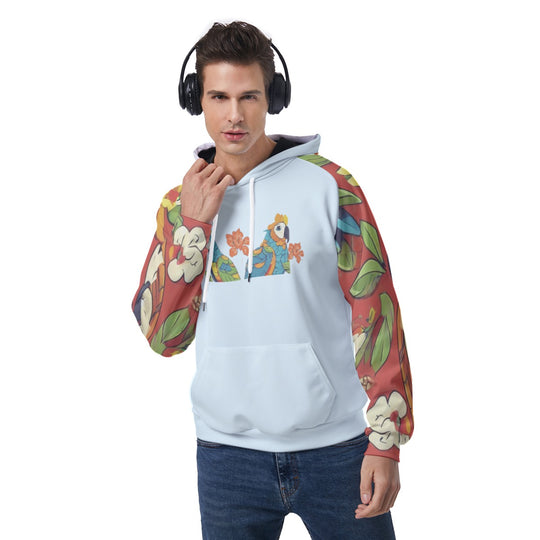 Parrot Print Men's Pullover Hoodie