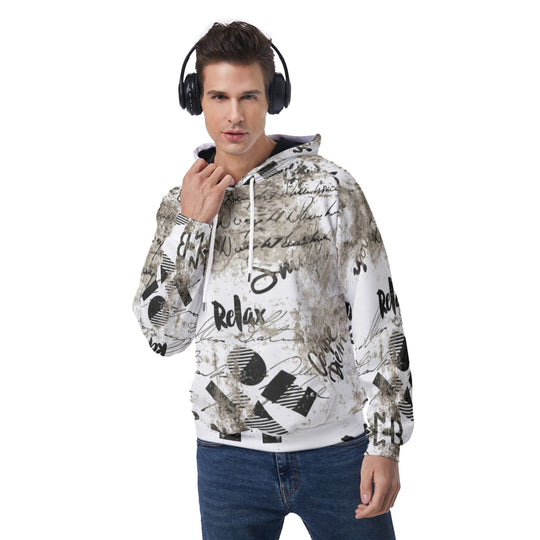 Graffiti Print Men's Pullover Hoodie