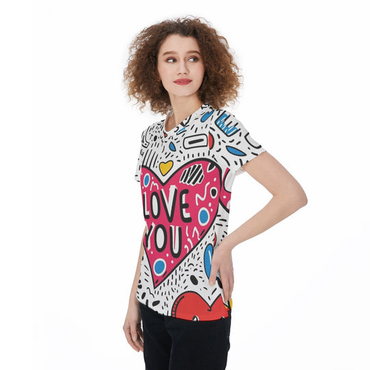 All-Over Print Round Neck T-Shirt