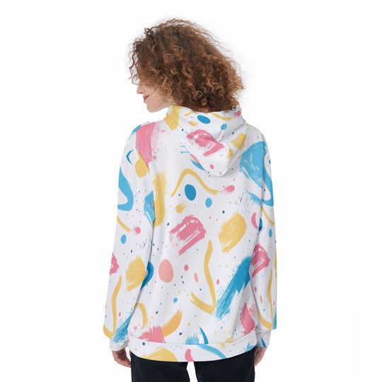 Women's Line Graffiti Print Hoodie