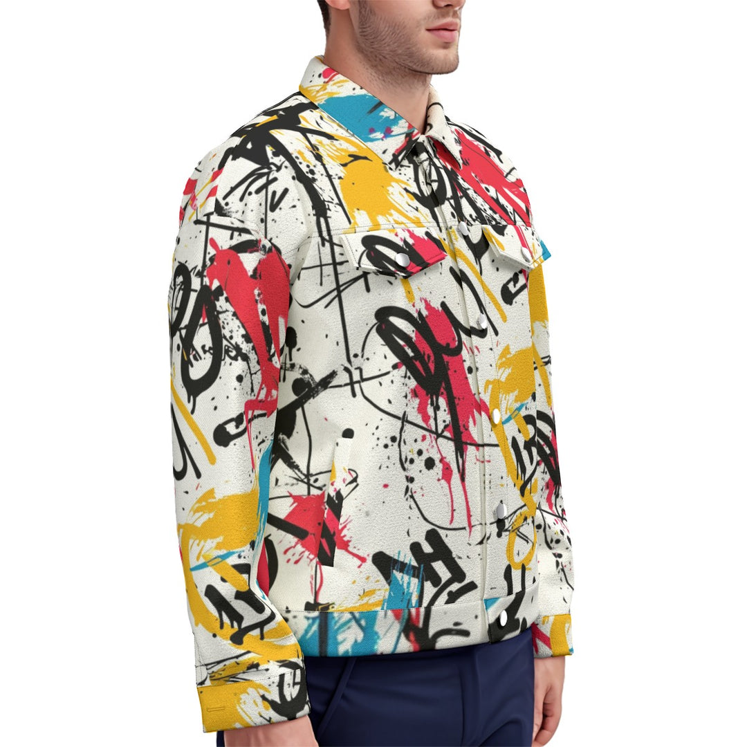 All-Over Print Unisex Lapel Jacket | 245GSM Cotton