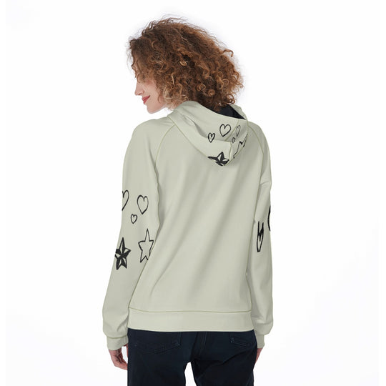 Sun Moon Stars Print Hoodie