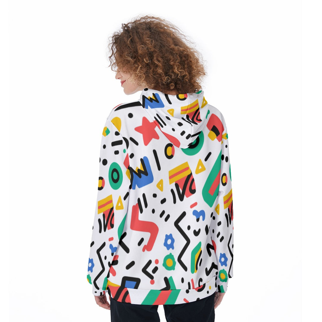 Women's Alphabet Graffiti Print Hoodie