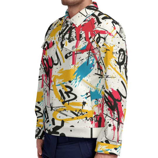 All-Over Print Unisex Lapel Jacket | 245GSM Cotton