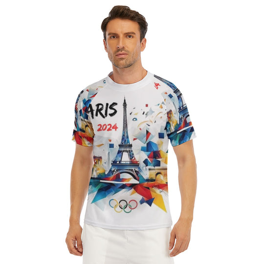 2024 Paris Olympic Men's Tight Surf Clothing With Half Sleeves