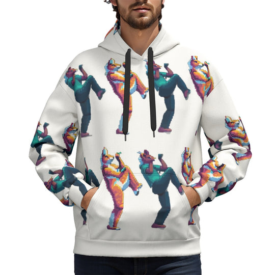 Kangaroo Dance All-Over Print Unisex Plus Fleece Pullover Hoodie