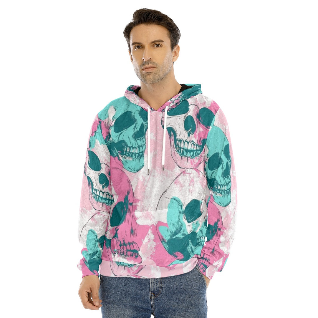 Skull Men's Pullover Hoodie | Velvet