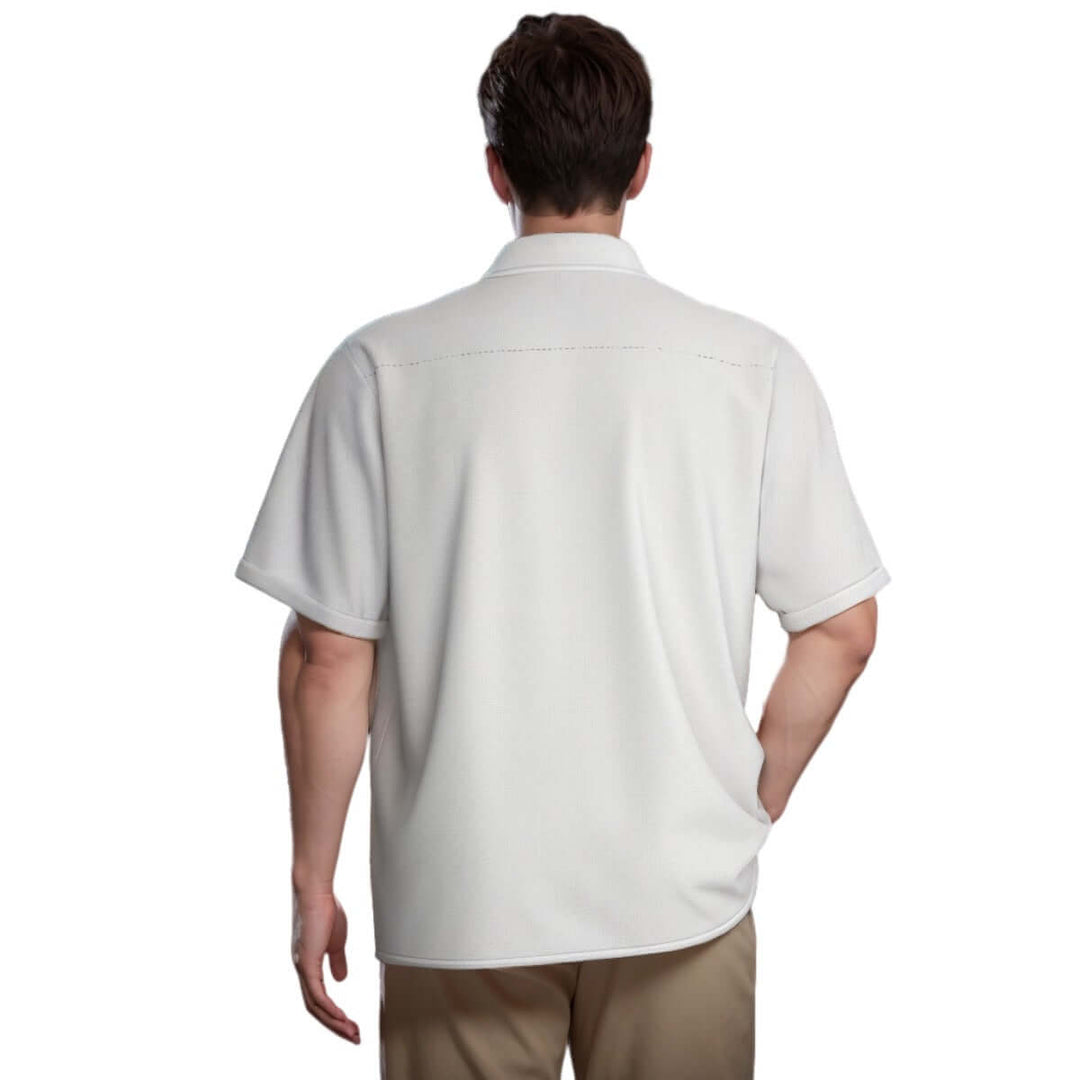Gift for Daddy | Men Satin Silk Shirt With Folding Sleeve-Archiify