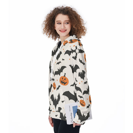 Bat Pumpkin Print Women's Hoodie