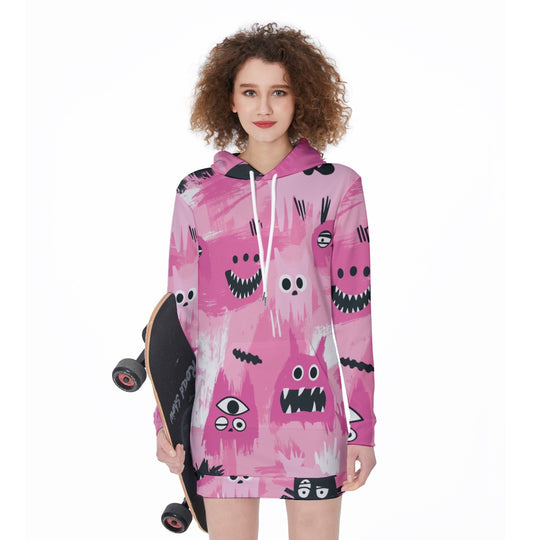 All-Over Print Women's Long Hoodie