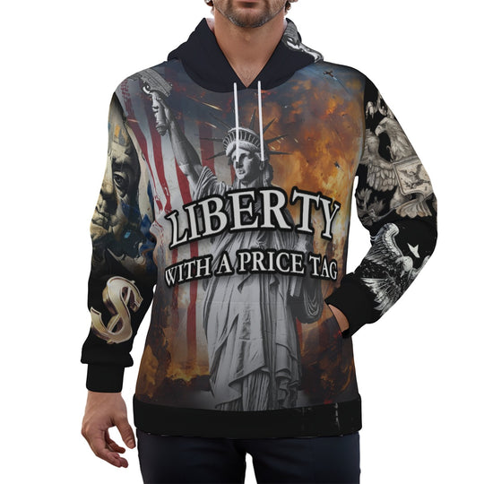 "LIBERTY" Eco-friendly All-Over Print Unisex Pullover Hoodie