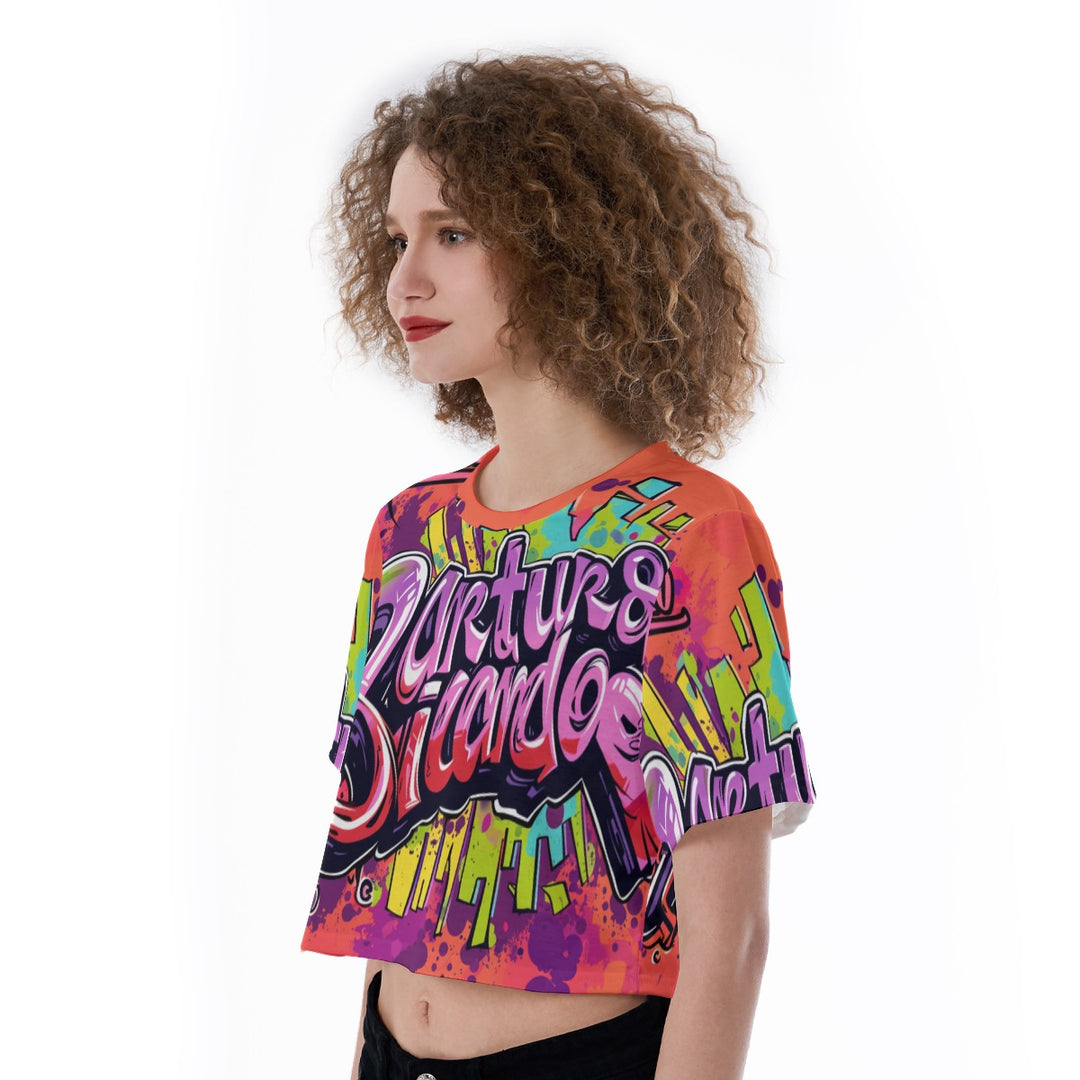 Street Style Print Cropped T-Shirt