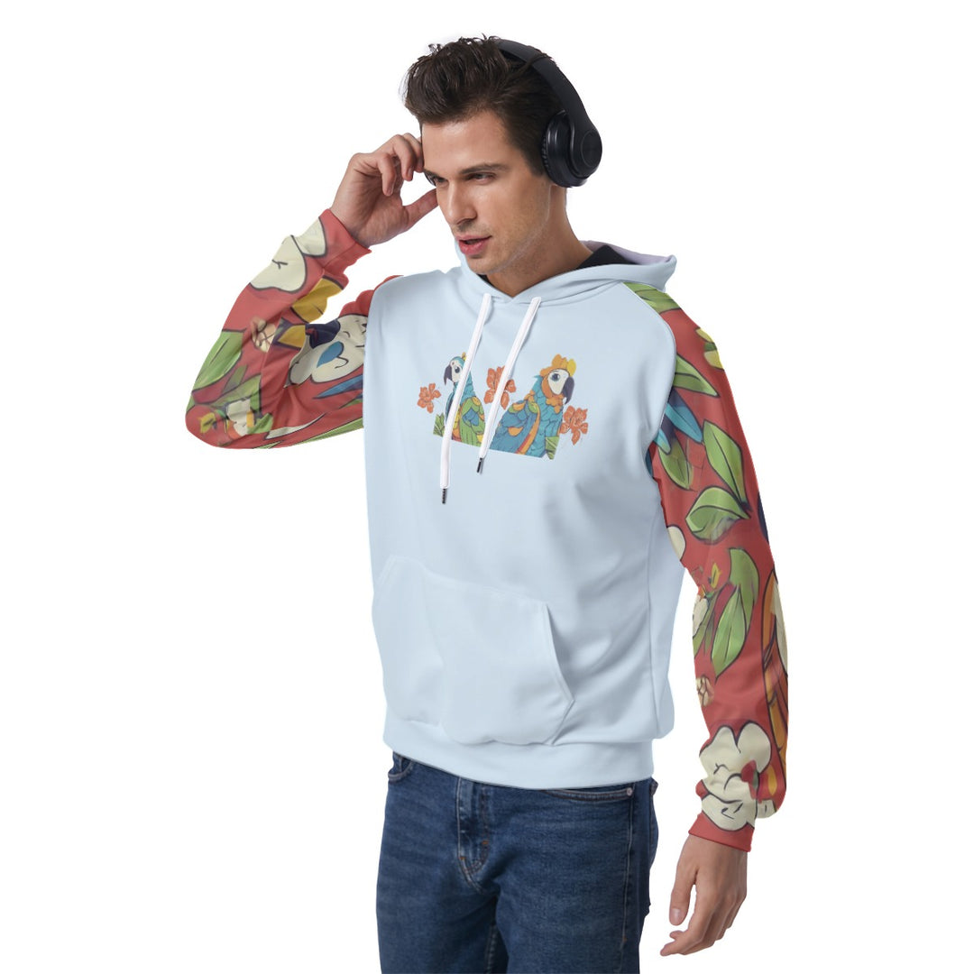 Parrot Print Men's Pullover Hoodie