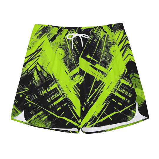 Men's Running Green Ink-jet Sport Shorts