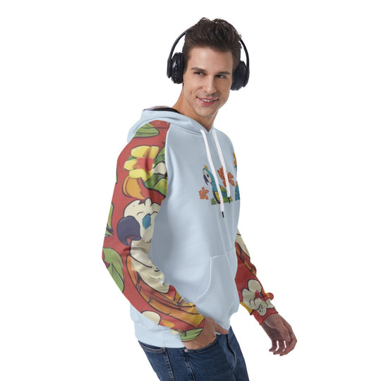 Parrot Print Men's Pullover Hoodie