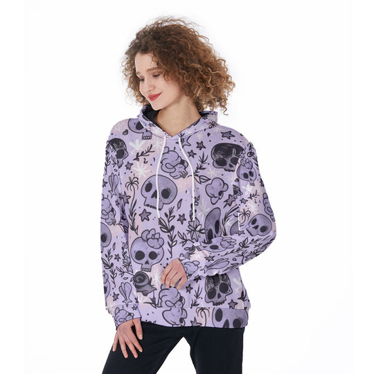 Women's Cute Skull Print Hoodie