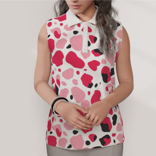 All-Over Print Women's Sleeveless POLO Shirt