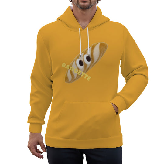 Eco-friendly Baguette Print Unisex Pullover Hoodie