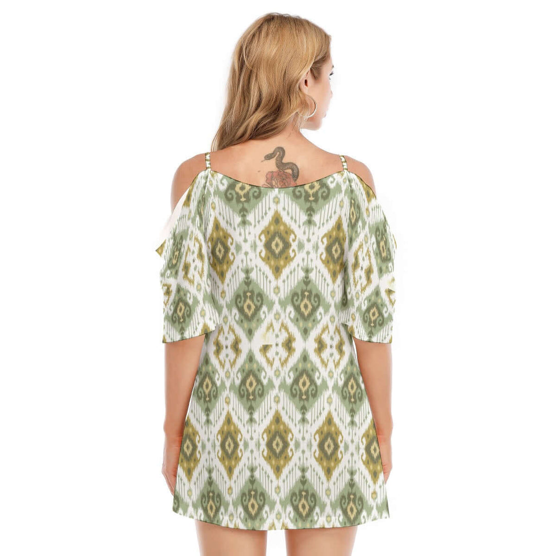 Hippie Women's Geo Print Off-shoulder Cami Dress