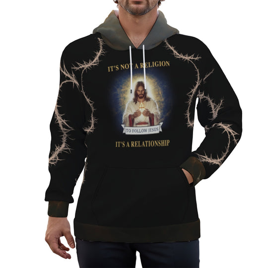 "God is My Life" Eco-friendly All-Over Print Unisex Pullover Hoodie