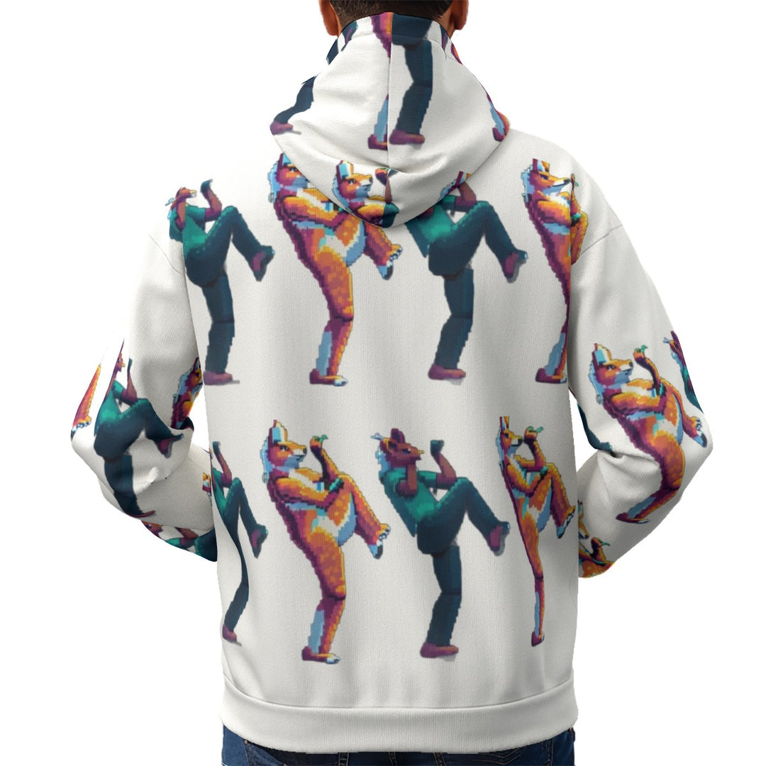 Kangaroo Dance All-Over Print Unisex Plus Fleece Pullover Hoodie