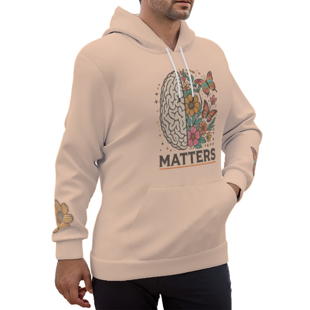 ‘Mentality’ Eco-friendly All-Over Print Unisex Pullover Hoodie