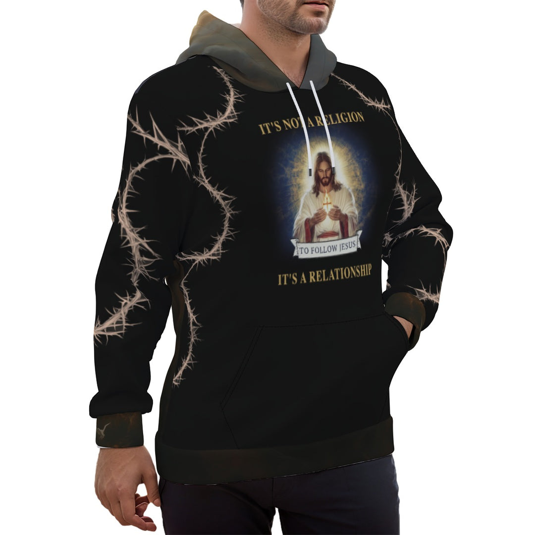 "God is My Life" Eco-friendly All-Over Print Unisex Pullover Hoodie