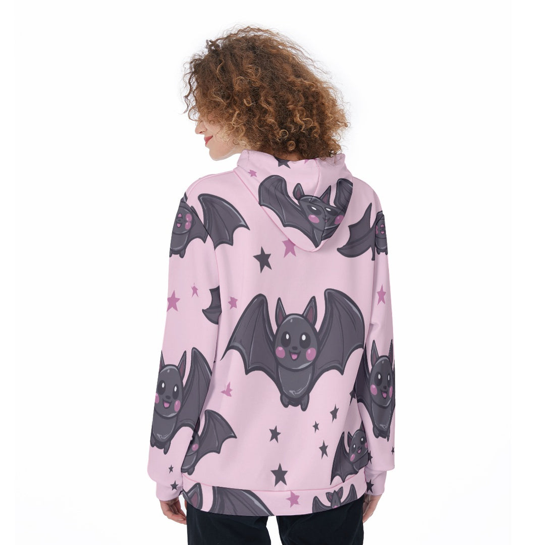 Halloween Bat Print Women's Pullover Hoodie