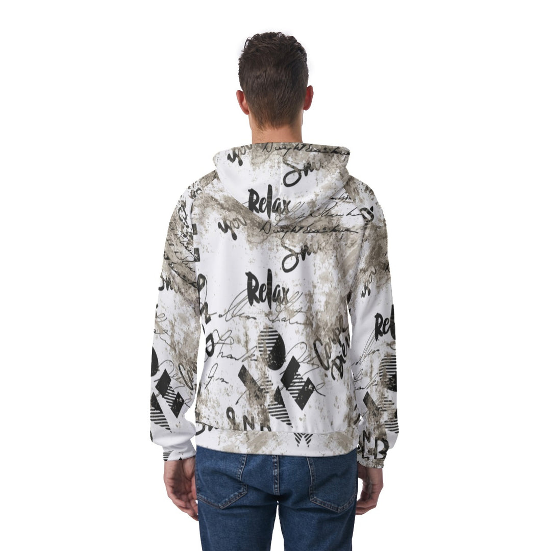 Graffiti Print Men's Pullover Hoodie