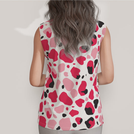 All-Over Print Women's Sleeveless POLO Shirt