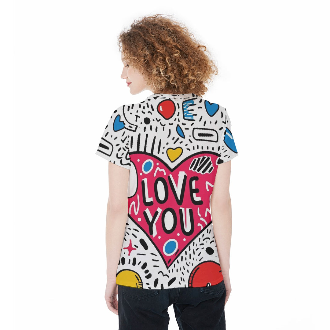 All-Over Print Round Neck T-Shirt