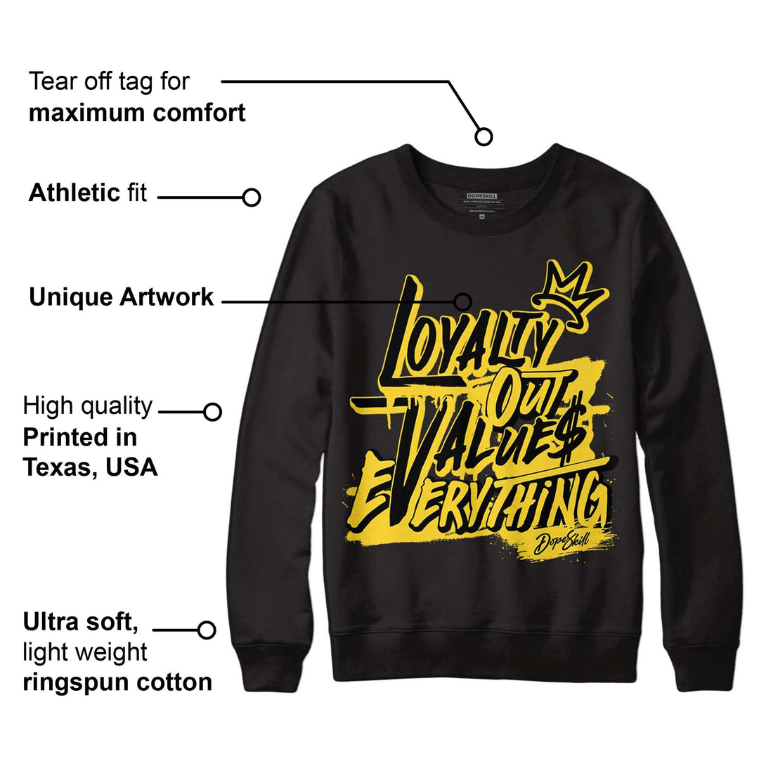 Black Tour Yellow AJ 4 Thunder DopeSkill Sweatshirt LOVE Graphic