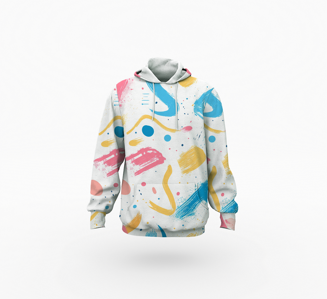 Women's Line Graffiti Print Hoodie